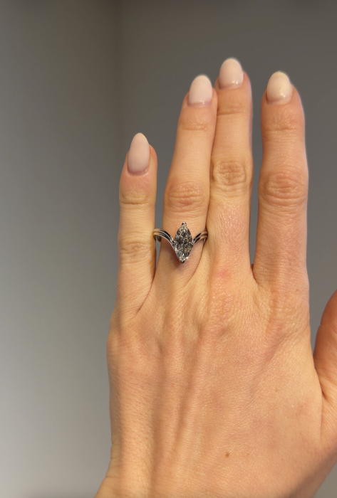 1–3 ct solitaire marquise lab-grown diamond engagement ring with double band [12]