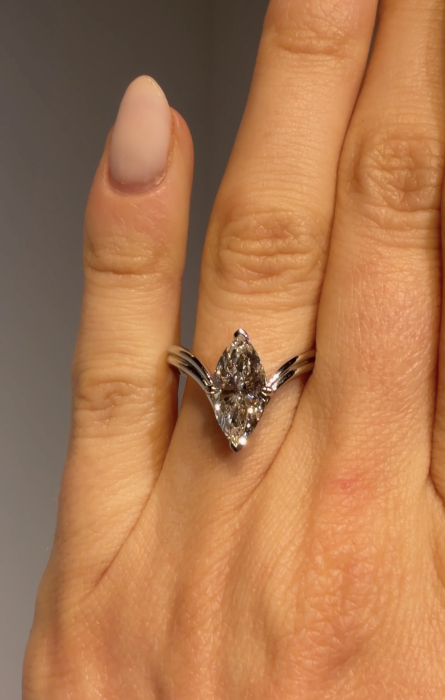 1–3 ct solitaire marquise lab-grown diamond engagement ring with double band [8]