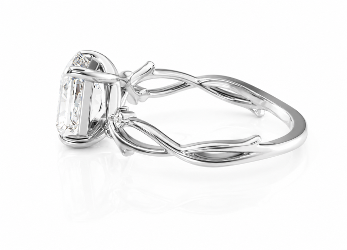 Inel de Logodnă Radiant cu Diamant de Laborator | Inel Elegant Inspirat din Natură [2]
