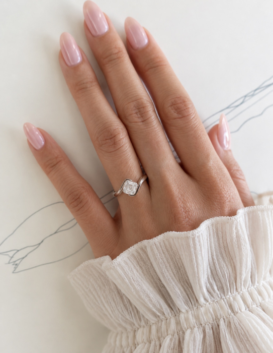 Inel cu Moissanite Asscher 1 ct D VVS – The Camille [6]