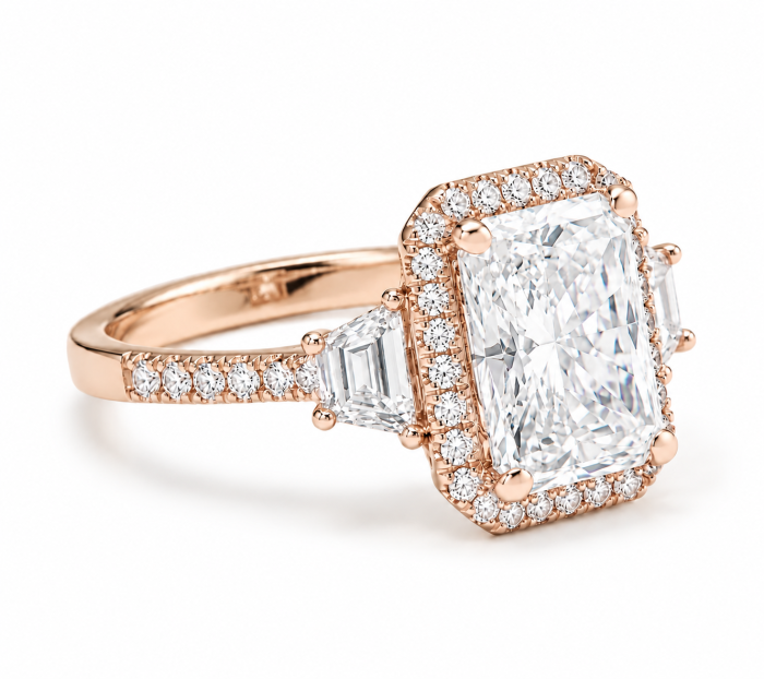 Inel de logodnă cu Diamant de Laborator Radiant – The Celine [5]