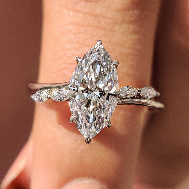 Inel de Logodnă Diamant de Laborator Marquise – The Giselle [7]