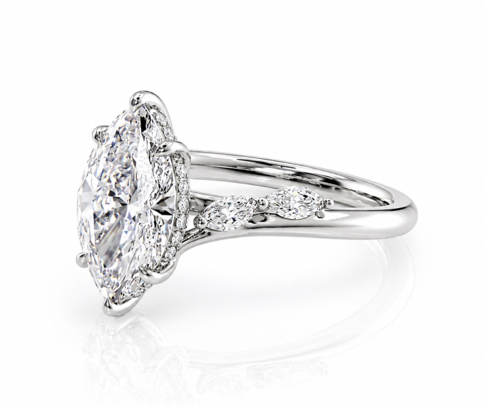 Inel de Logodnă cu Moissanite Marquise – The Giselle [4]