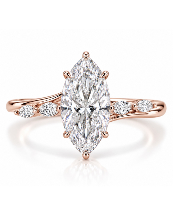 Inel de Logodnă Diamant de Laborator Marquise – The Giselle [3]