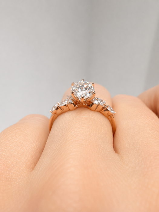 Inel de logodnă Marquise cu Moissanite | Aur 10K, 14K, 18K și Platină [11]