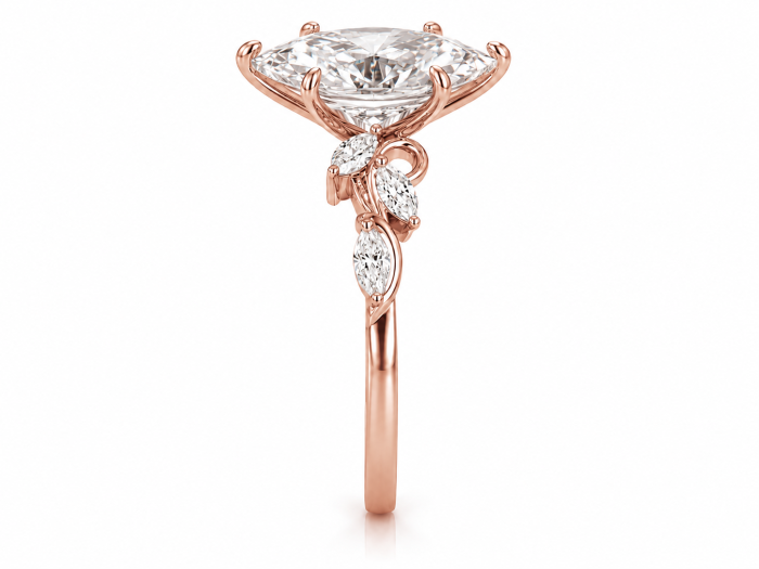 Lab-grown Diamond Marquise Engagement Ring | Gold 10K, 14K, 18K, Platinum or Sterling Silver [6]
