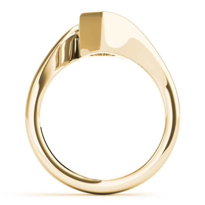 Inel din argint cu Moissanite Marchiz 1 ct / 2 ct, Minimialist | Montură Chevron Bypass [5]