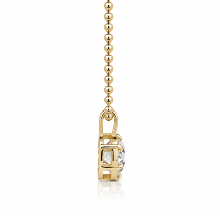 Lant cu pandantiv din argint cu Moissanite Oval 2 CT [3]