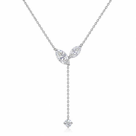 Coliere - Colier cu Moissanite Marquise 4,1 ct din Argint | Estera Jewellery