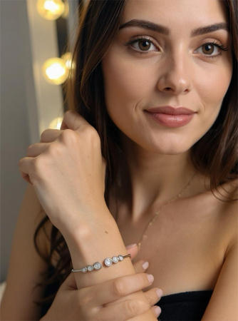 Bratara 6 Stones Moissanite [4]