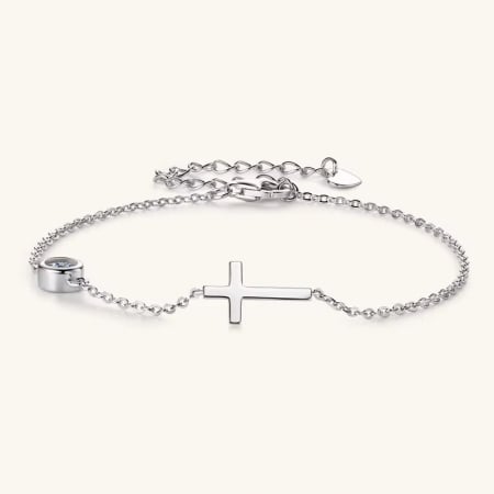 Bratara Cruce cu Moissanite 0,3 CT [2]