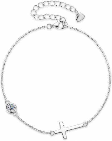 Bratari - Bratara Cruce cu Moissanite 0,3 CT