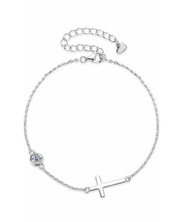 Bratara Cruce cu Moissanite 0,3 CT