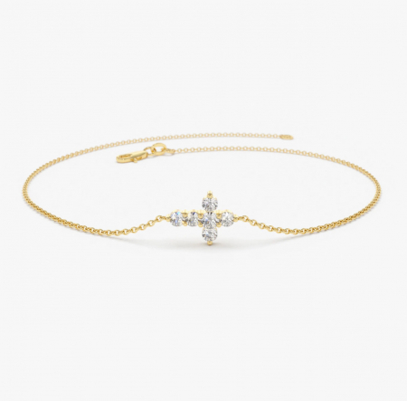 Bratara Cruce cu Moissanite de 0,36 CT [1]