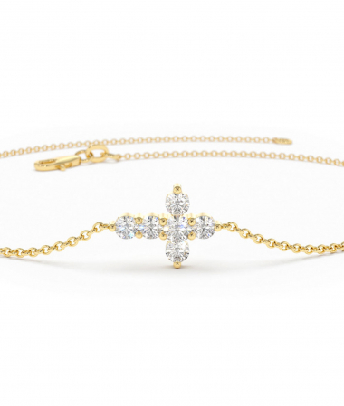 Bratara Cruce cu Moissanite de 0,36 CT [2]