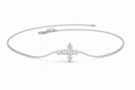 Bratara Cruce cu Moissanite de 0,36 CT