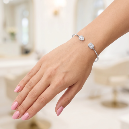 Brățară din Argint Cuff Bangle cu Moissanite D VVS1 1.30 ct | Argint Placat cu Platină, Aur Galben sau Rose [3]