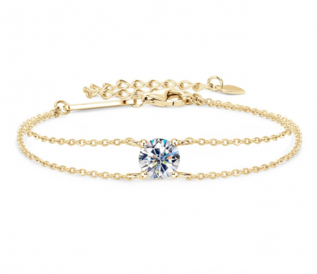 Bratara Solitaire 1 CT Moissanite [1]