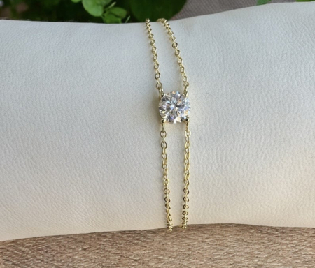 Bratara Solitaire 1 CT Moissanite [9]