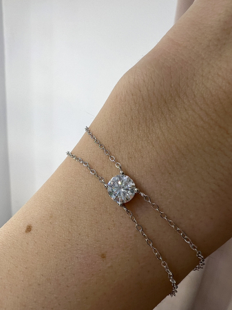 Bratara Solitaire 1 CT Moissanite [6]