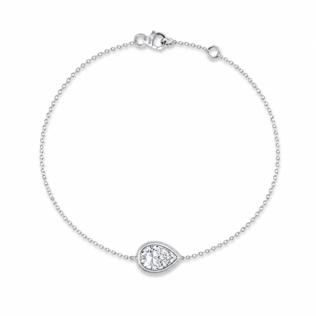 Bratari - Bratara Solitaire Bezel cu Moissanite Para 1 CT