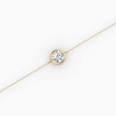 Bratara Solitaire Bezel cu Moissanite Rotund 1 CT [2]