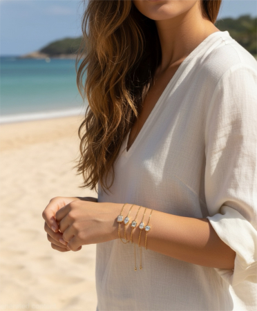 Bratara Solitaire Bezel Setting 1 CT [3]