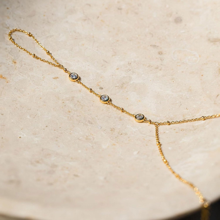 Bratara Starlit Hand Chain Moissanite [4]