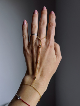 Bratara Starlit Hand Chain Moissanite [6]