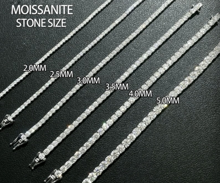 Bratara Tennis cu Moissanite 3 mm [10]