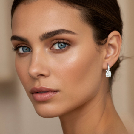 Cercei Celeste Halo Hoops [3]