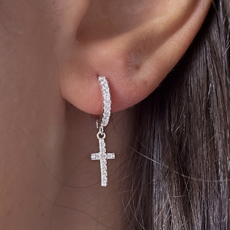 Cercei Cruce cu moissanite [1]