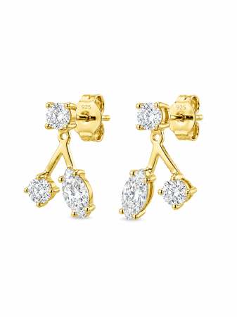 Ear Jacket Earrings Marquise x Round [1]