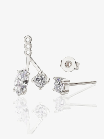 Ear Jacket Earrings Marquise x Round [3]