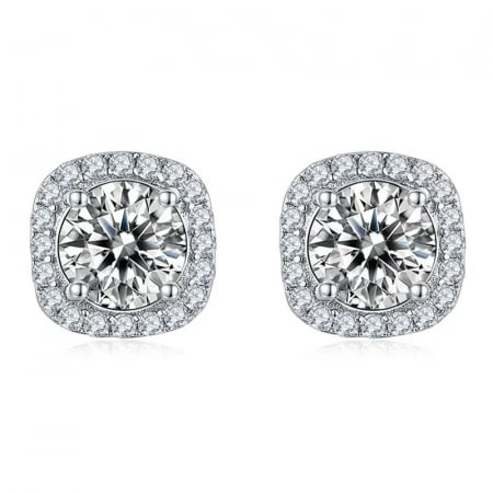 Bijuterii - Cercei Moissanite Majesty Gold