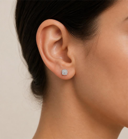 Moissanite Micro Setting Pave Earrings [4]