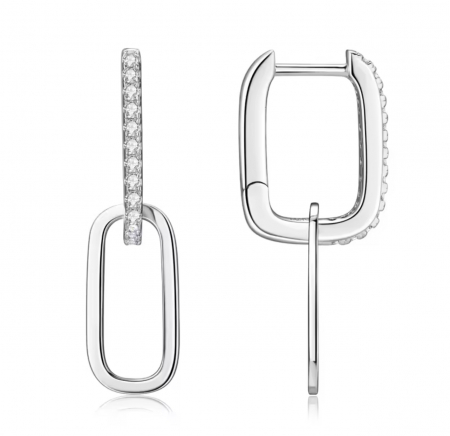 Cercei Pave Moissanite Paperclip [1]