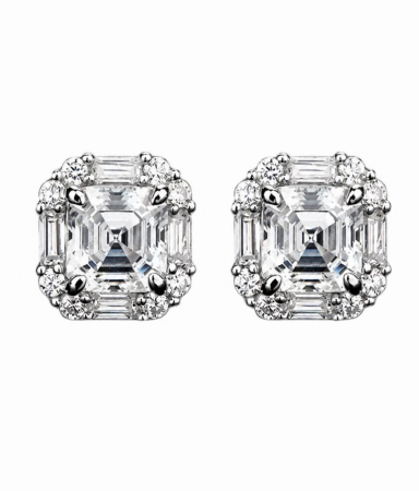 Earrings - Royal Asscher solitaire earrings