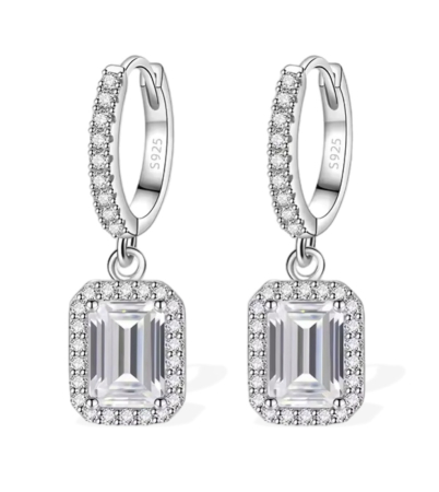 Royal Emerald Moissanite Earrings [1]