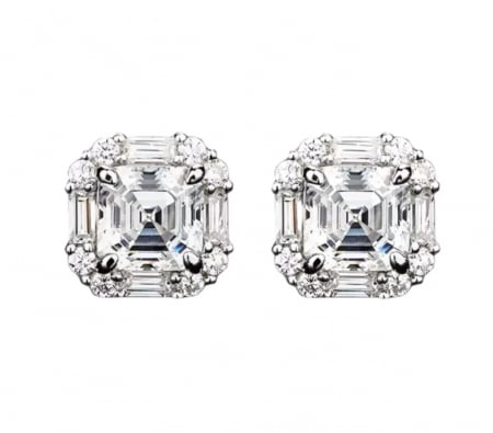 Cercei solitaire Royal Asscher