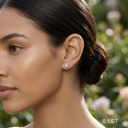 Radiant cut Solitaire earrings [4]
