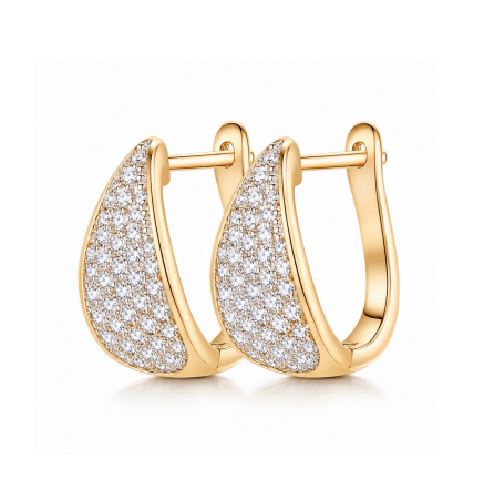 Cercei din Argint cu Moissanite Pavé 0,57 CT – The Pavé Teardrop [2]