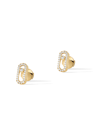 Cercei din Argint cu Moissanite Model Minimalist Link 0,4 CT [1]