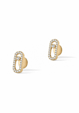 Cercei din Argint cu Moissanite Model Minimalist Link 0,4 CT [2]