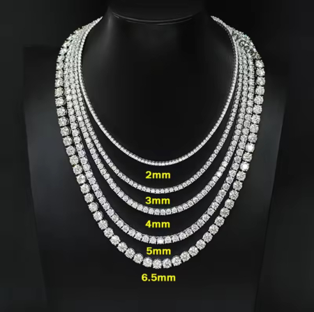 Colier Tennis Classic Moissanite 2,5 mm [8]