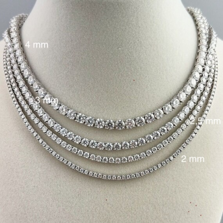 Colier Tennis Classic Moissanite Gold 3 mm [5]