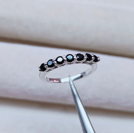Inel 7 Stones Black Moissanite [1]