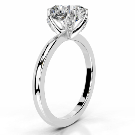 2 ct cushion cut lab-cut diamond engagement ring | Hidden halo [2]