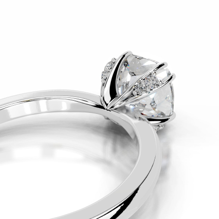 2 ct cushion cut lab-cut diamond engagement ring | Hidden halo [1]
