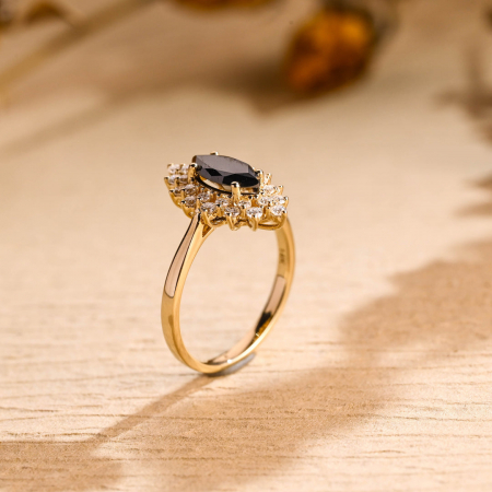 Inel Midnight Marquise Halo [3]